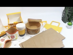 Custom Burger Brathähnchen und Chips Mitnahme-Papierbox Lebensmittelverpackung